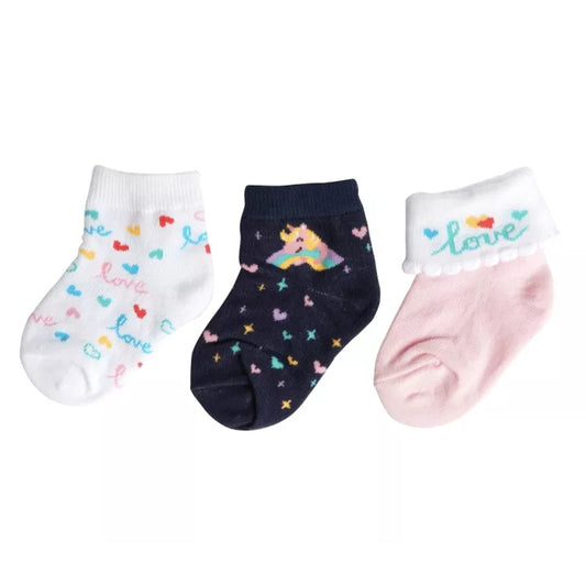 Pitcheco 3-in-1 Unicorn Love Socks