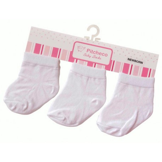 Pitcheco 3-in-1 White Socks