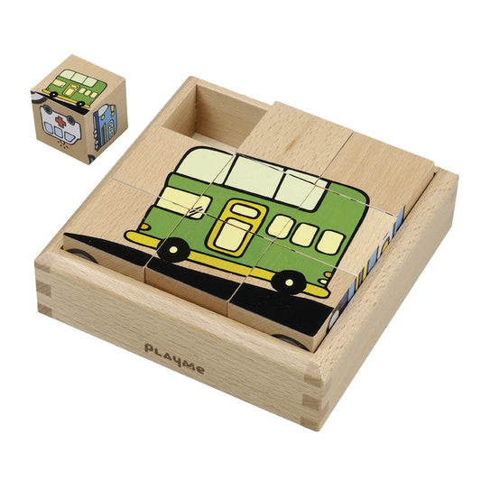 Playme Toys Transportation Cube Puzzle