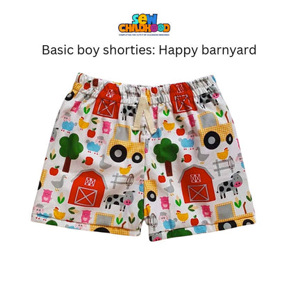 Sew Childhood Basic Boy Shorties - Toddler 1 (Fits 1-2yo)