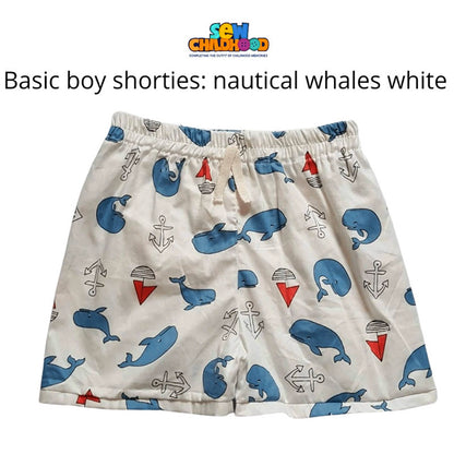 Sew Childhood Basic Boy Shorties - Toddler 3 (Fits 3yo+)