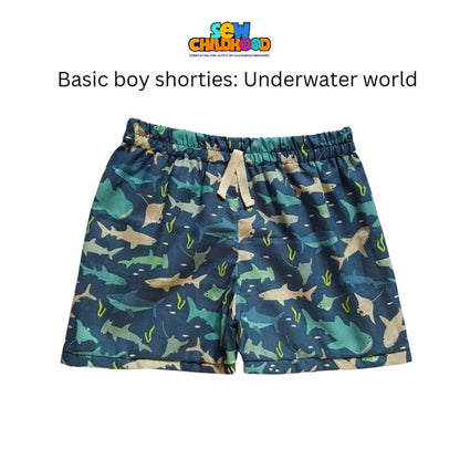 Sew Childhood Basic Boy Shorties - Toddler 1 (Fits 1-2yo)