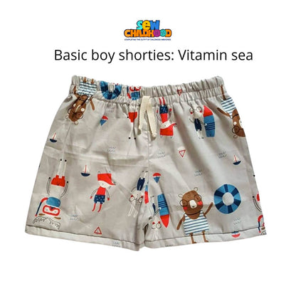 Sew Childhood Basic Boy Shorties - Toddler 2 (Fits 2-3yo)