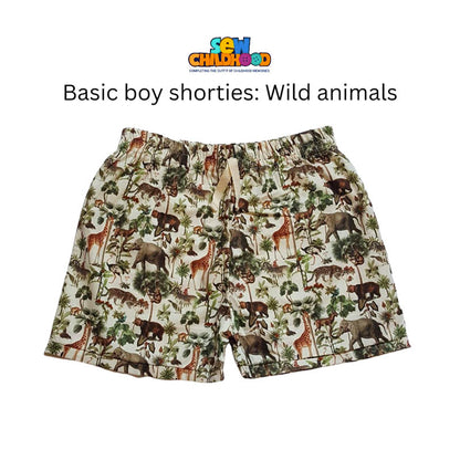 Sew Childhood Basic Boy Shorties - Toddler 3 (Fits 3yo+)