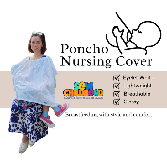 Sew Childhood Eyelet Poncho Nursing Cover