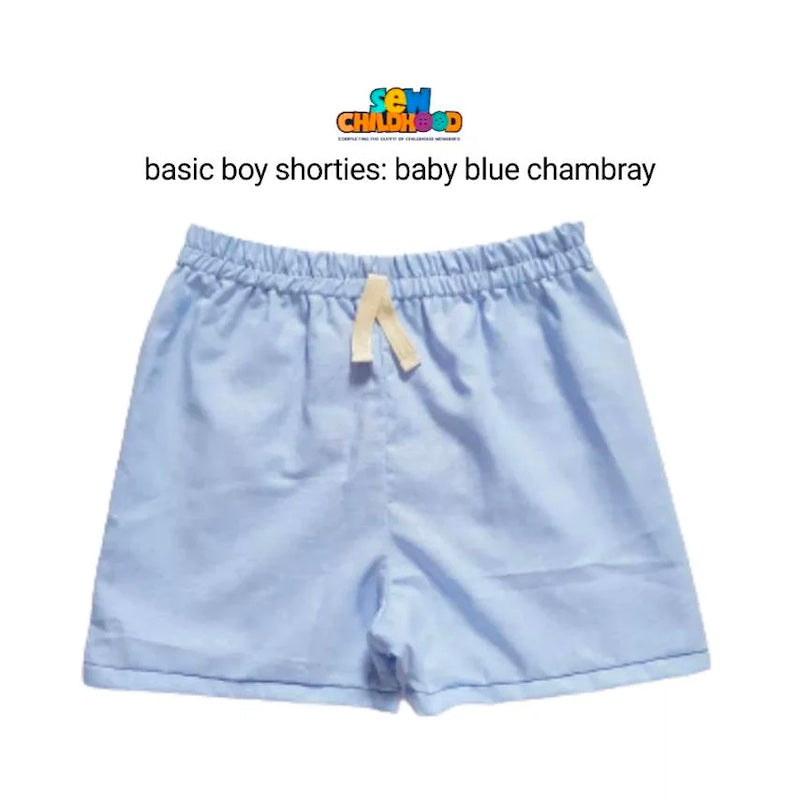 Sew Childhood Basic Boy Shorties - Toddler 2 (Fits 2-3yo)