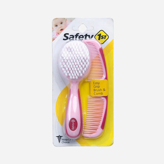 Safety 1st Easy Grip Brush and Comb Set - Raspberry