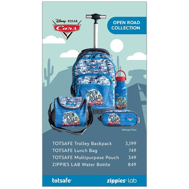 Totsafe Disney Back 2 School Collection - Cars Open Road - Trolley Backpack