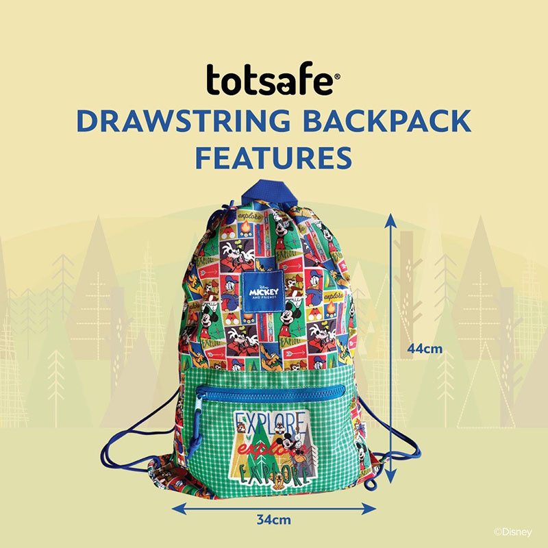 Totsafe Disney Outdoor Fun Collection - Mickey Mouse - Drawstring Backpack