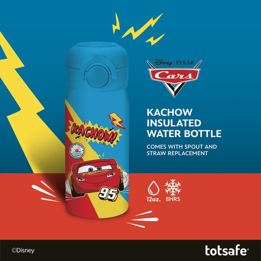 Totsafe Disney Kids Stainless Steel Insulated Sippy Bottle 350mL - Cars Kachow