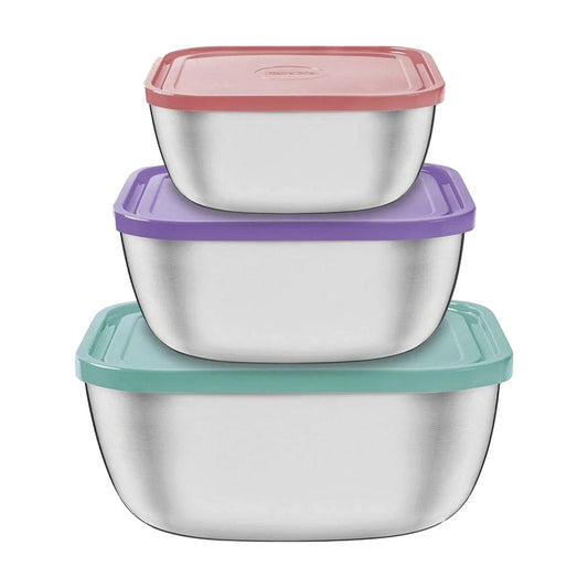 Tramontina Freezinox 3-Piece Food Storage Container Set