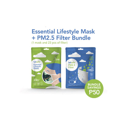 Totsafe Essential Lifestyle Mask Bundle (1 Mask + 23pcs PM2.5 Filters)