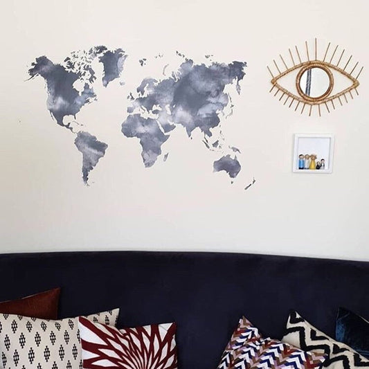 Urban Walls Painted World Map Decal