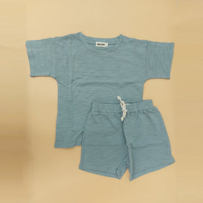 Wee Oats Graham Organic Cotton Baby Shorts and Shirt Summer Set