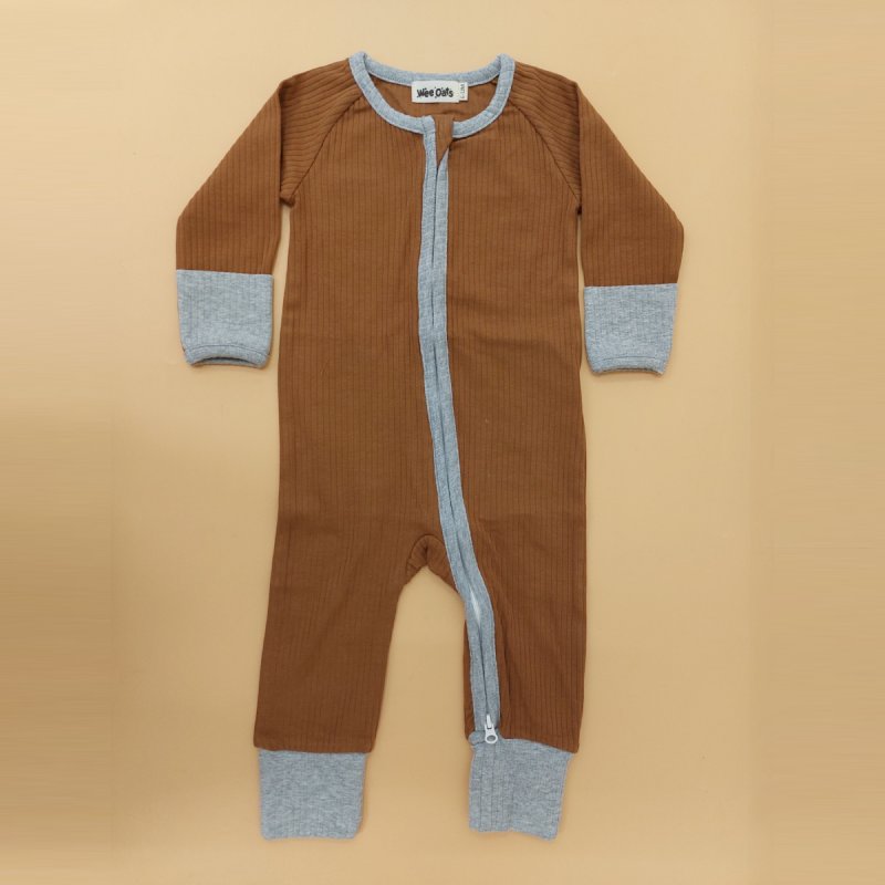 Wee Oats Sunset Organic Cotton Baby Sleepsuit with Foldable Mittens