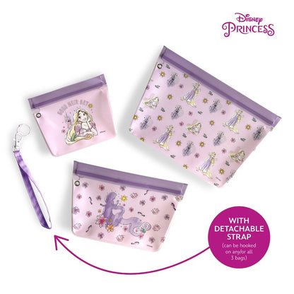 Zippies Lab Disney Princess Dream It 3pc Standup Pouch Set with Detachable Strap