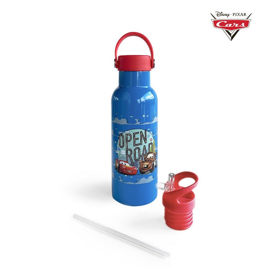 Zippies Lab Insulated Water Bottle 483ml (2 types of cap included) - Cars On the Road