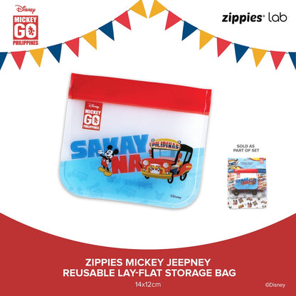 Zippies Mickey Jeepney Reusable Lay-Flat Bags