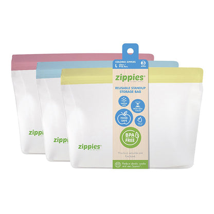 Zippies Color Reusable Standup Bags