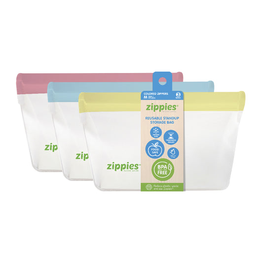 Zippies Color Reusable Standup Bags