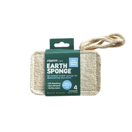 Zippies Earth Sponge Duo Gentle Scrub