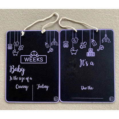 Zoe's World Baby Bump Milestone Chalkboard