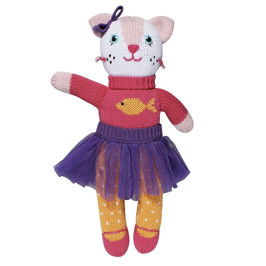 Zubels Hand-Knit Dolls - Kylie the Pink Kitty